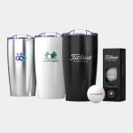 Personalized Titleist 3-Ball Pro V1 Golf Balls & 20 Oz. Custom Tumbler Gift Set