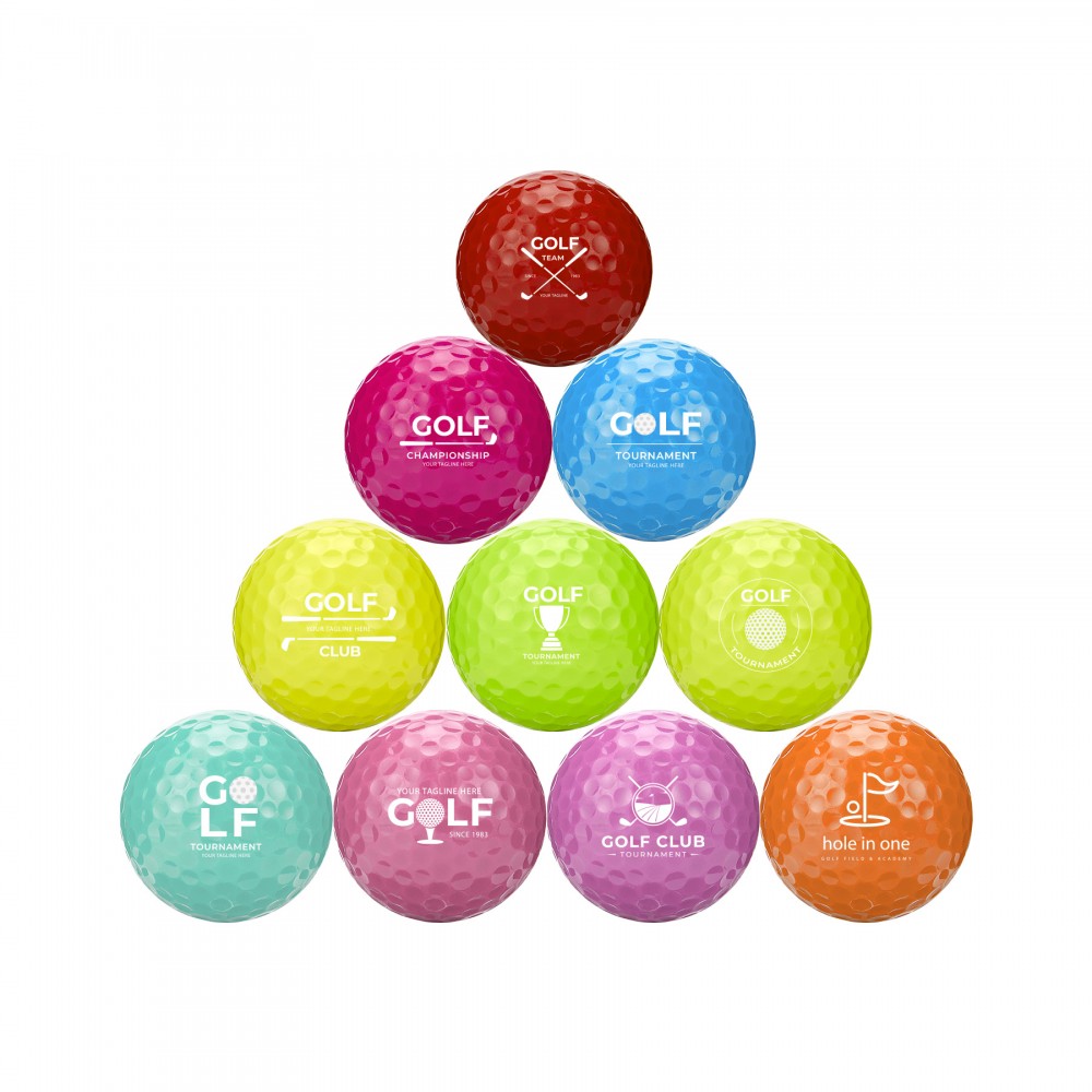 Custom Colorful Golf Ball Set - 3 Pack Custom Colorful Golf Ball Set - 3 Pack