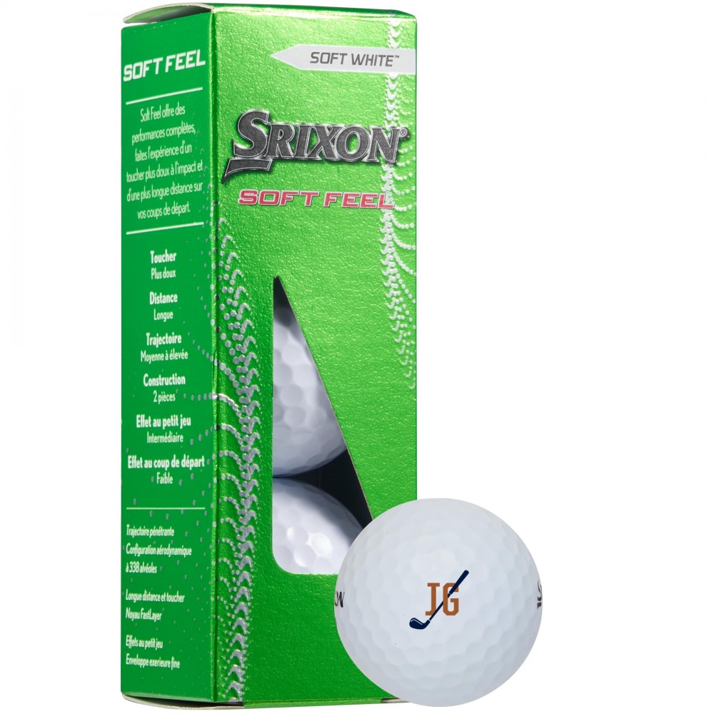 Srixon Soft Feel Golf Balls - 3 Pack with Logo Srixon Soft Feel Golf Balls - 3 Pack with Logo