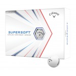 Custom Callaway SuperSoft White Golf Ball - Dozen Box