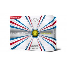 Custom Callaway SuperSoft Gloss YELLOW Golf Ball - Dozen