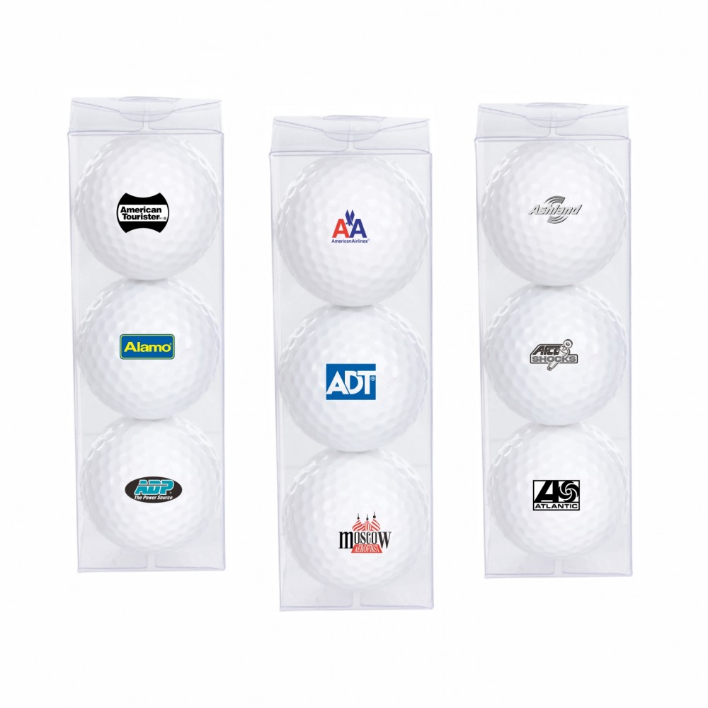 Personalized Economy Triple Golf Ball Pack