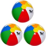 Beach Balls 3 Pack 12.6" Kids Pool Party Toys Outdoor Gifts with Logo