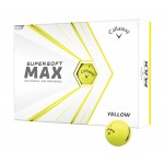 Callaway SuperSoft Max Gloss YELLOW Golf Ball - Dozen with Logo