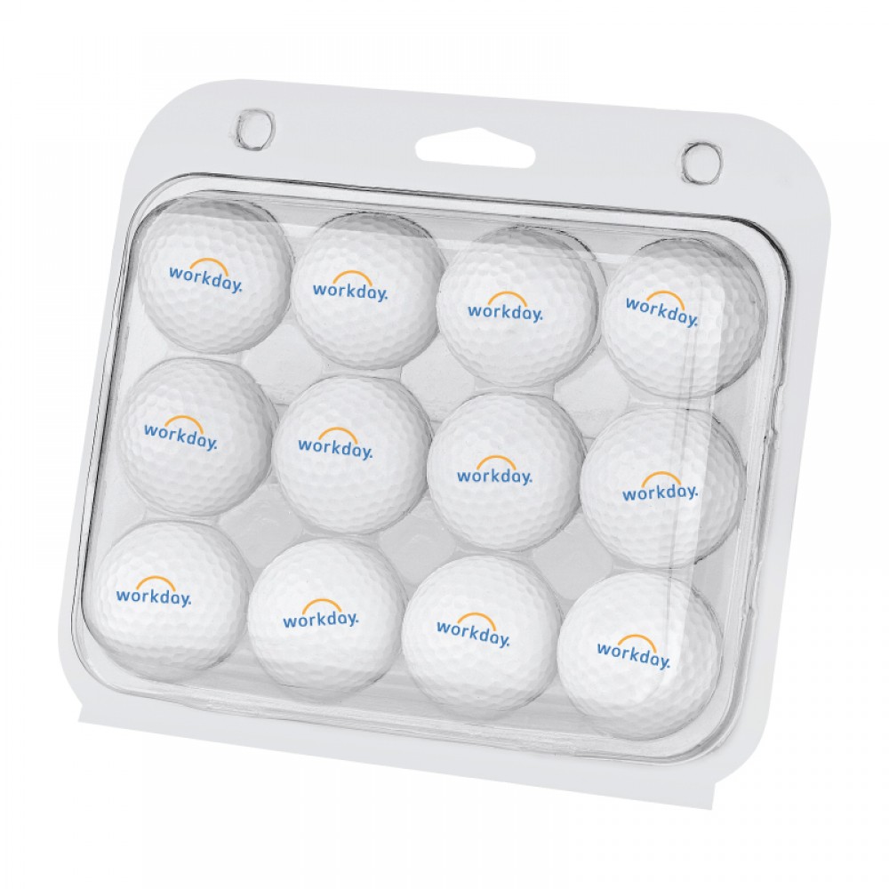 One Dozen Golf Ball Pack of 12 Balls with Logo