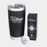 Custom Titleist 3-Ball Pro V1 Golf Balls & YETI 20 oz Tumbler Gift Set