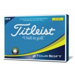 Titleist Tour Soft YELLOW Golf Ball - Dozen Box with Logo