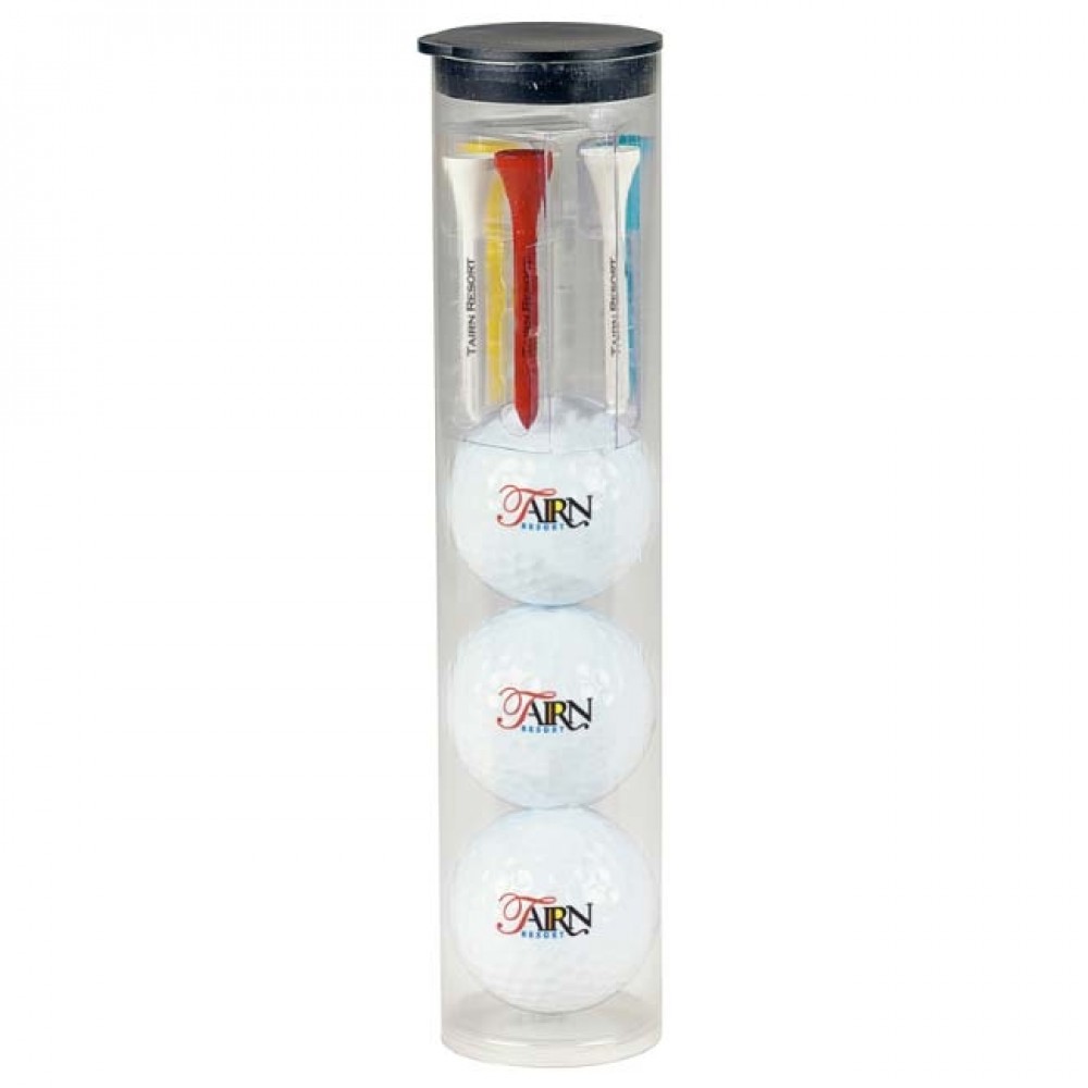 Custom Branded Wilson Par Pack Balls-N-Tees Tube w/Ultra 500 Golf Balls Custom Branded Wilson Par Pack Balls-N-Tees Tube w/Ultra 500 Golf Balls
