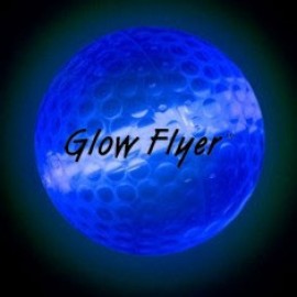 Custom Blue Glow Flyer Golf Ball w/Jumbo Light Stick