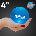 Custom Printed Super Sized Blue Air Bounce Ball w/ LED Lights Custom Imprinted