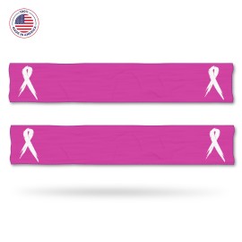 Breast Cancer Awareness Cooling Towel, MADE IN USA, Dye Sub, 7"x34" with Logo  Breast Cancer Awareness Cooling Towel, MADE IN USA, Dye Sub, 7"x34" with Logo