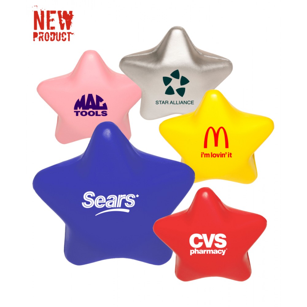 Star Stress Reliever Ball with Logo Star Stress Reliever Ball with Logo