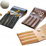 Leather Golf Tees Holder Golf Accessory Packet with Logo