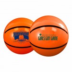 9" Sport Beach Ball - Basketball with Logo