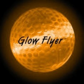 Orange Glow Flyer Golf Ball w/Jumbo Light Stick with Logo