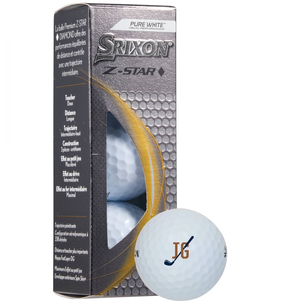 Srixon Z-STAR DIAMOND Golf Balls - 3 Pack with Logo Srixon Z-STAR DIAMOND Golf Balls - 3 Pack with Logo
