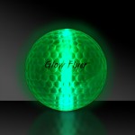 Logo Branded Green Glow Flyer Golf Ball w/Jumbo Light Stick