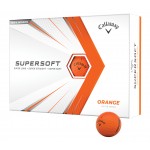 Callaway SuperSoft Matte ORANGE Golf Ball - Dozen Box with Logo