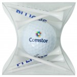 Logo Branded Pillow Pack With Tees & Golf Ball Set