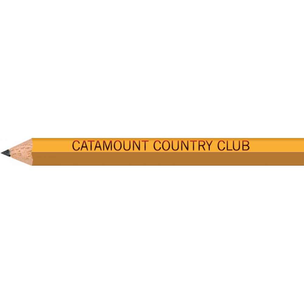 Yellow Hexagon Golf Pencils with Logo