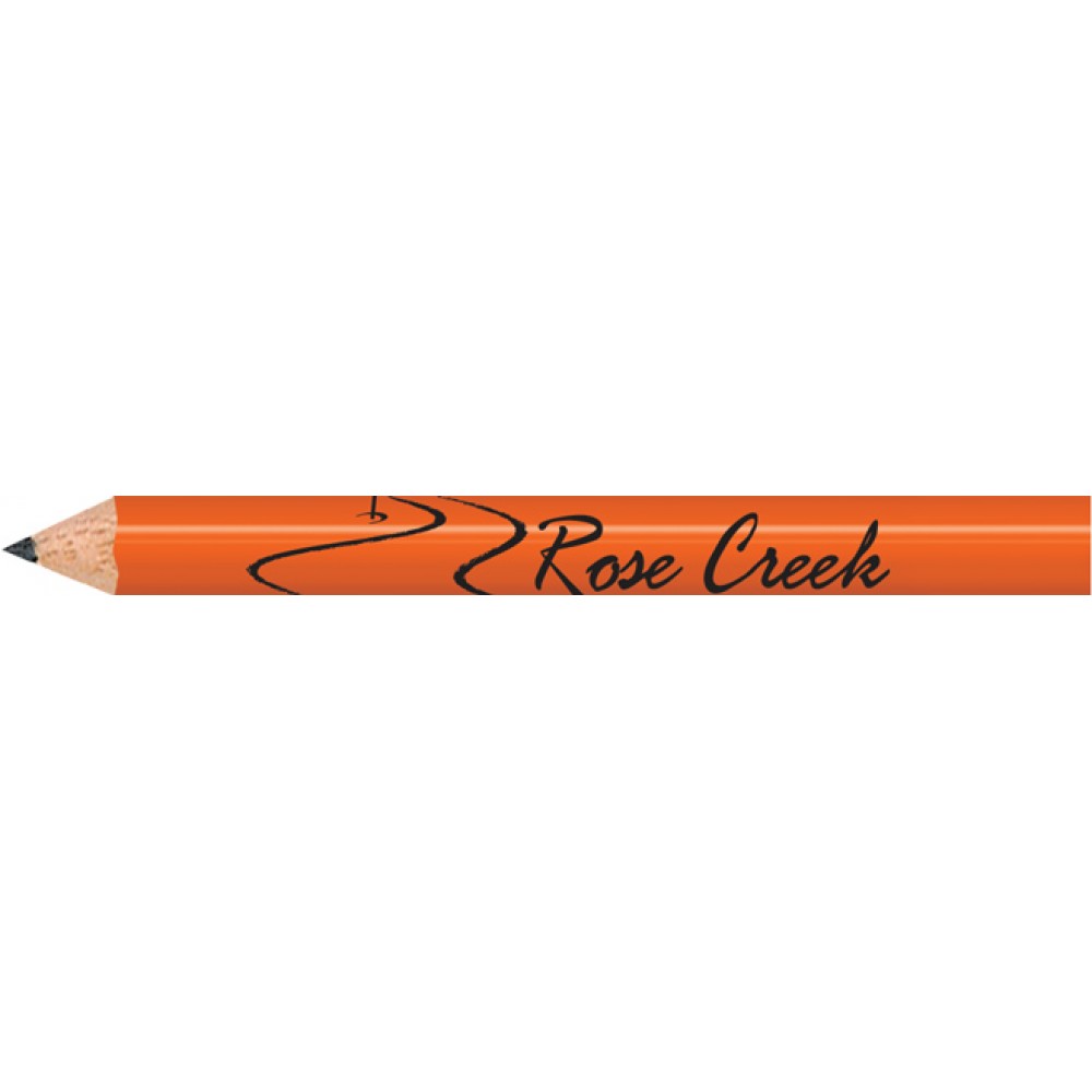 Logo Branded Neon Orange Round Golf Pencils Logo Branded Neon Orange Round Golf Pencils