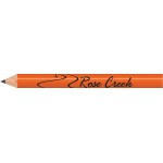 Logo Branded Neon Orange Round Golf Pencils