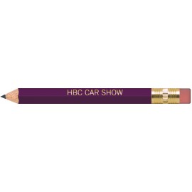 Purple Hexagon Golf Pencils with Erasers with Logo