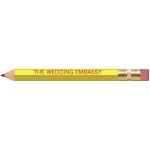Pastel Yellow Hexagon Golf Pencils with Erasers with Logo