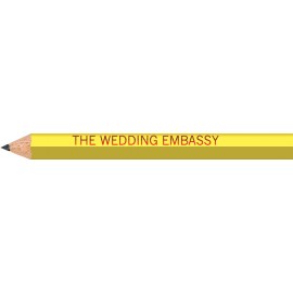Pastel Yellow Hexagon Golf Pencils with Logo  Pastel Yellow Hexagon Golf Pencils with Logo