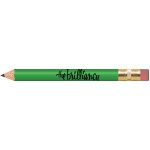 Custom Light Green Round Golf Pencils with Erasers