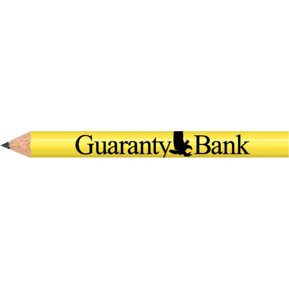 Logo Branded Pastel Yellow Round Golf Pencils
