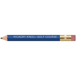 Lapis Blue Hexagon Golf Pencils with Erasers with Logo