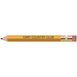 Yellow Hexagon Golf Pencils with Erasers with Logo