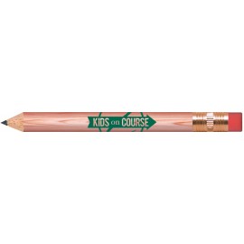 Logo Branded Natural Lacquered Golf Pencils with Erasers  Logo Branded Natural Lacquered Golf Pencils with Erasers