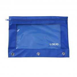 Custom Three-hole Loose-leaf Oxford Cloth Airhole Pencil Bag