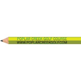 Logo Branded Neon Yellow Hexagon Golf Pencils
