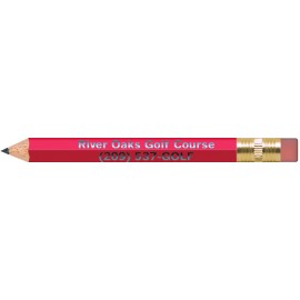 Customized Neon Pink Hexagon Golf Pencils with Erasers  Customized Neon Pink Hexagon Golf Pencils with Erasers