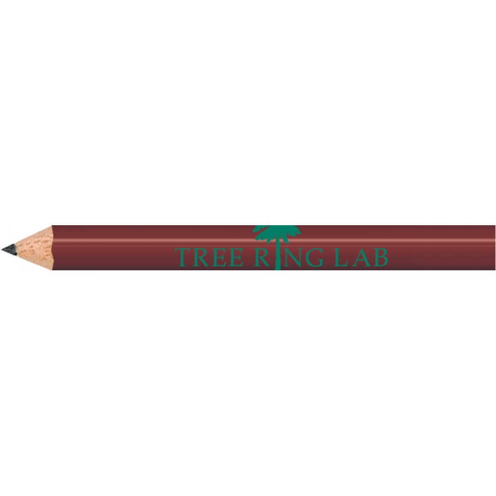 Logo Branded Maroon Round Golf Pencils Logo Branded Maroon Round Golf Pencils