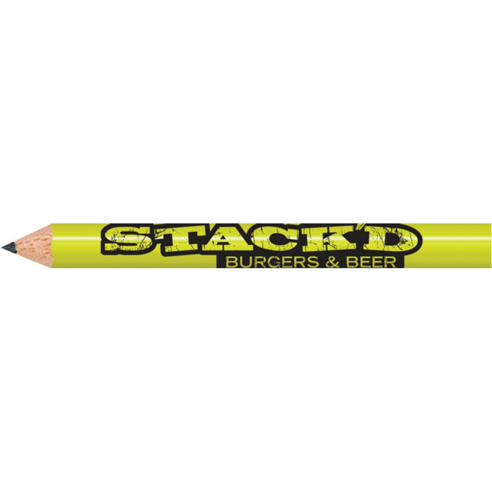 Neon Yellow Round Golf Pencils with Logo