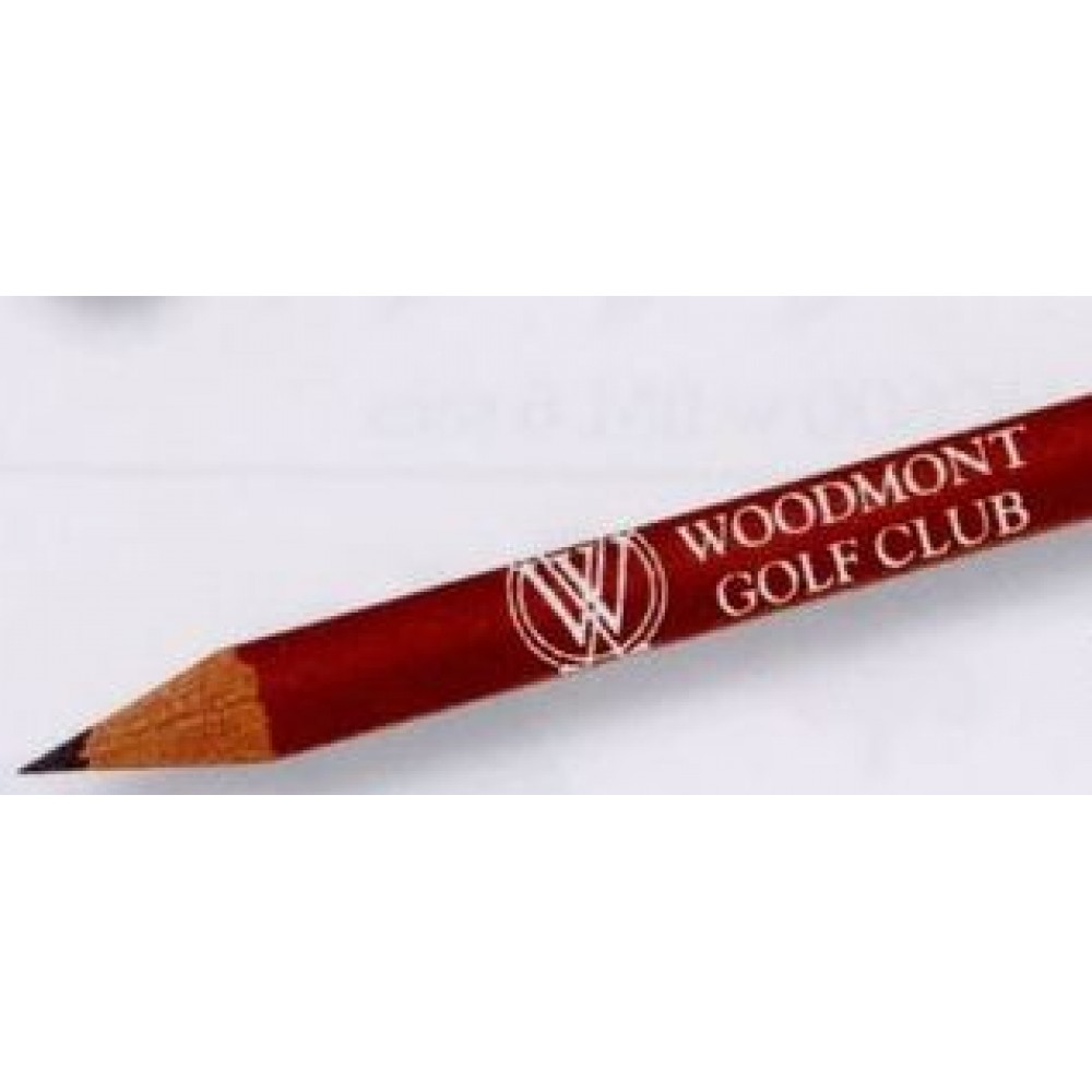 Personalized Imprinted Round Golf Pencil w/ Eraser