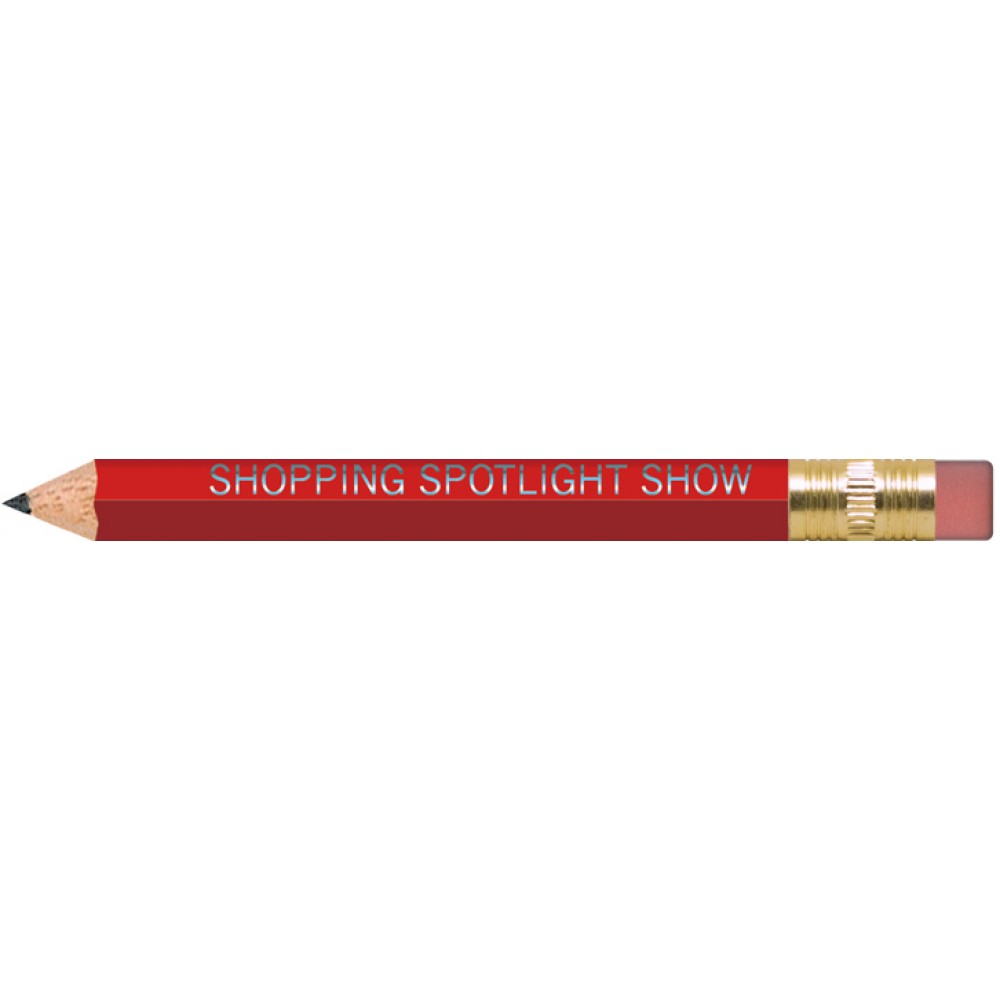 Promotional Red Hexagon Golf Pencils with Erasers Promotional Red Hexagon Golf Pencils with Erasers