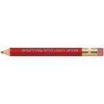 Red Hexagon Golf Pencils with Erasers with Logo