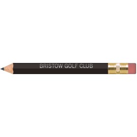 Personalized Matte Black Hexagon Golf Pencils with Erasers  Personalized Matte Black Hexagon Golf Pencils with Erasers