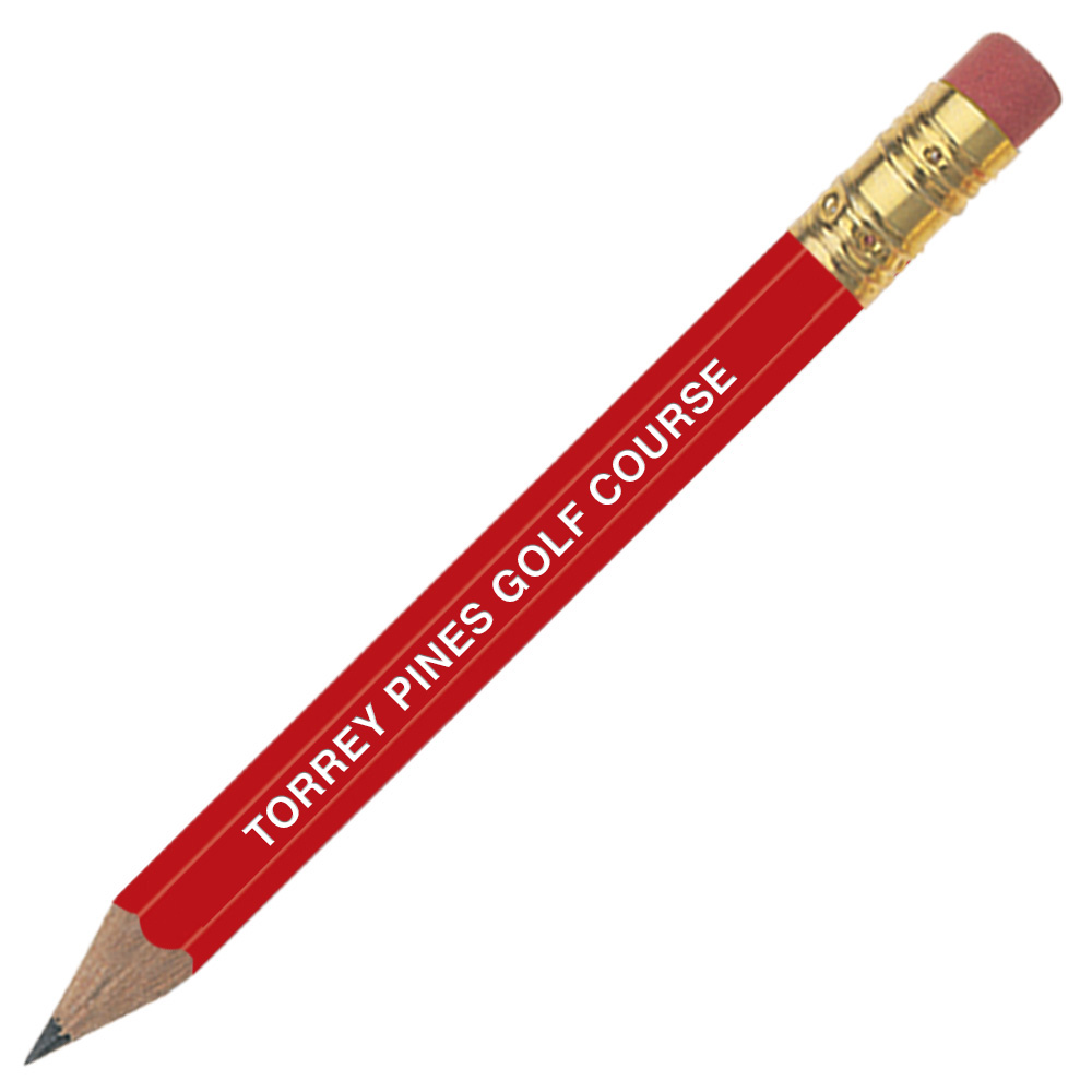 Logo Branded Golf Pencil - Hex with Eraser