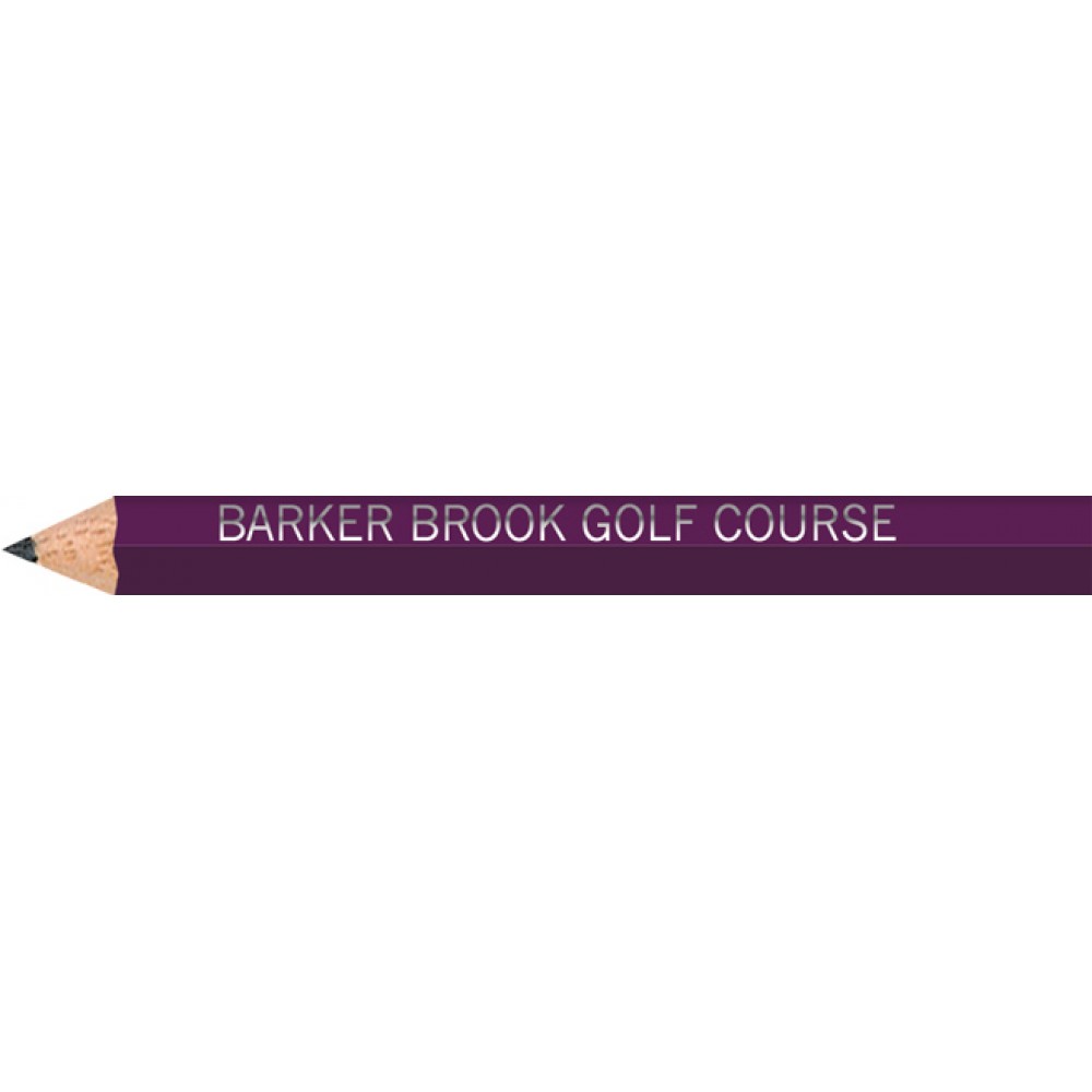 Purple Hexagon Golf Pencils with Logo