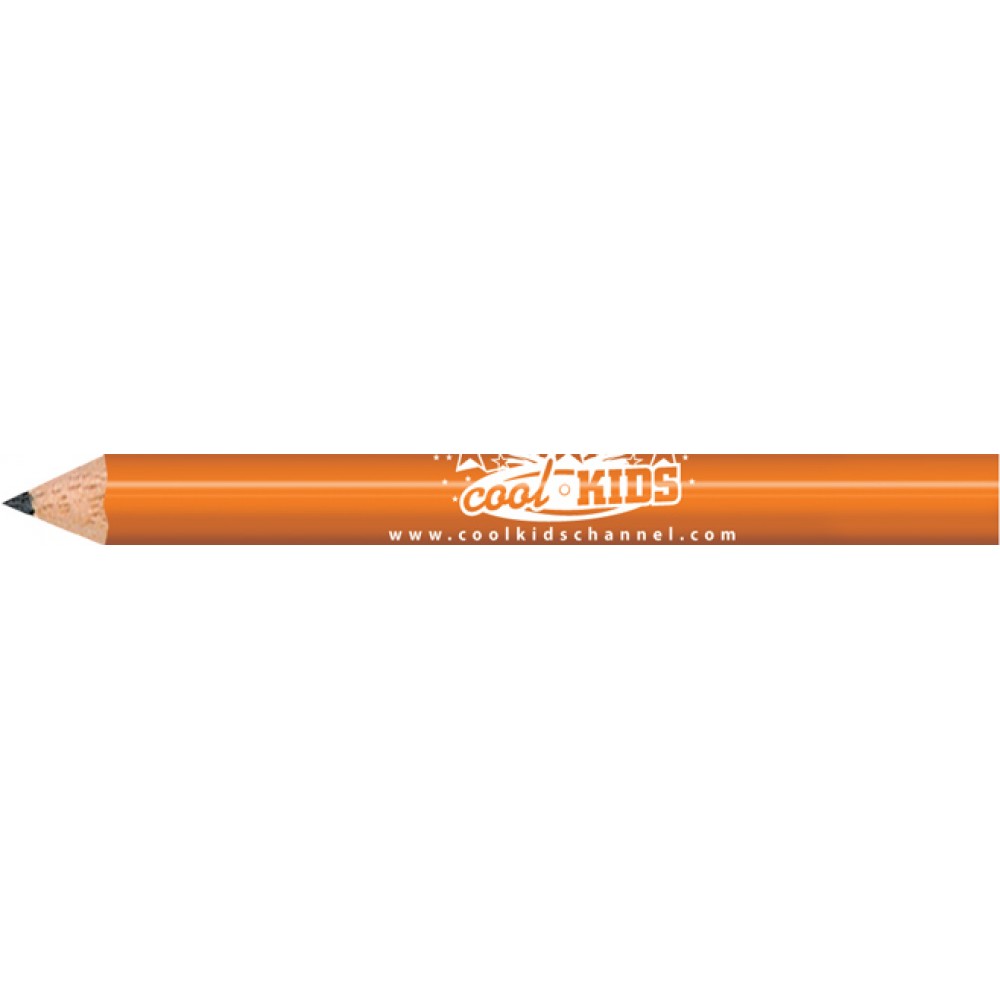 Logo Branded Orange Round Golf Pencils