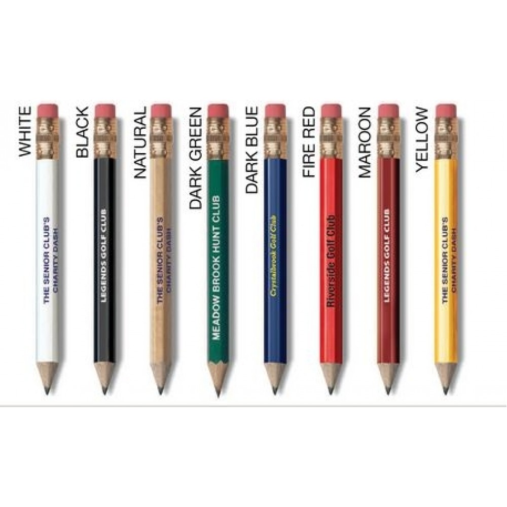 Custom Branded Hex Golf Pencil w/ Eraser Custom Branded Hex Golf Pencil w/ Eraser