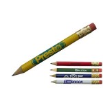 Round Golf Pencil w/Eraser with Logo