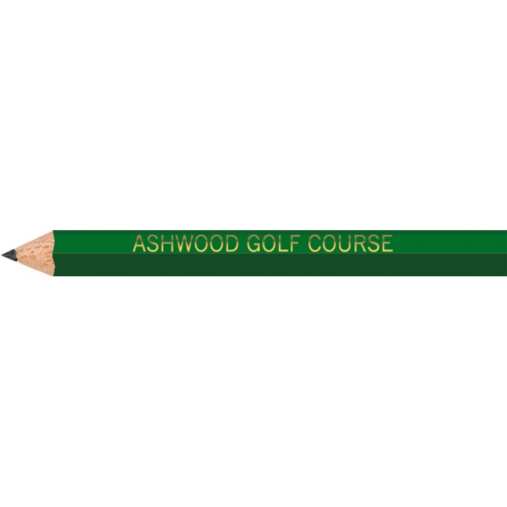 Personalized Golf Green Hexagon Golf Pencils