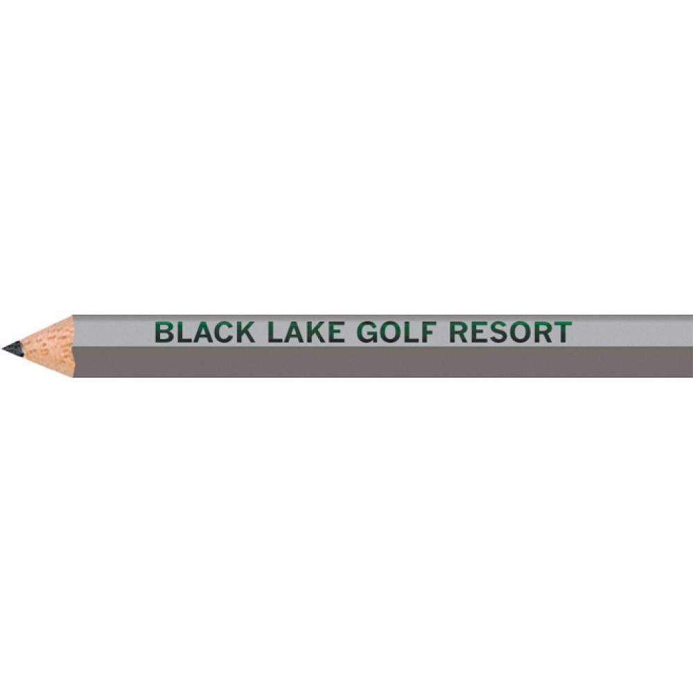 Silver Hexagon Golf Pencils with Logo